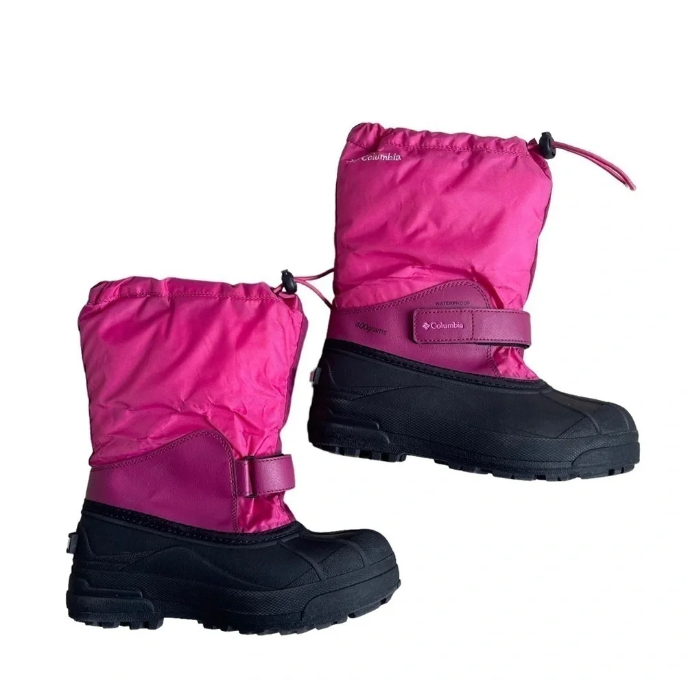 Columbia Powerbug Forty Waterproof Insulated Winter Snow Boots Girls Size 4